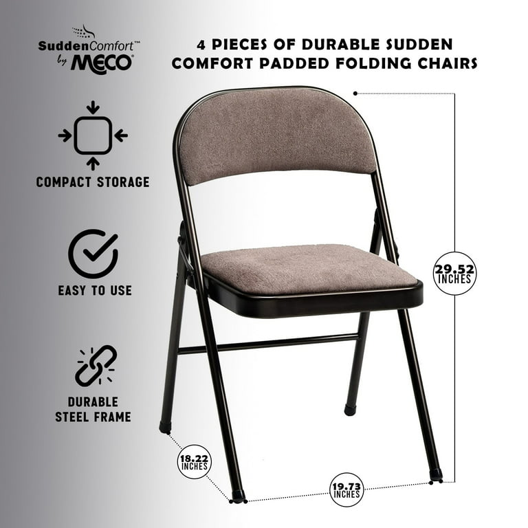 Sudden comfort fabric double padded folding chair discount