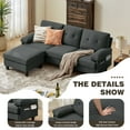 thumbnail image 5 of Jarenie Modern Fabric L-Shapped Sofa Sectional Couches for Living Room Convertible Sofa with Matching Chaise for Office, Apartment, Studio, 5 of 8