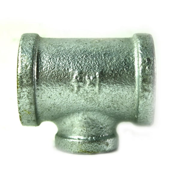Thrifco 5217078 1 Inch x 1 Inch x 1/2 Inch Galvanized Steel Reducer Tee