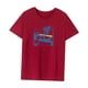 thumbnail image 3 of Camiseta de verano para mujer: camiseta elegante y cómoda con cuello redondo para el trabajo o aventuras al aire libre Rojo, 3 of 7