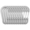 thumbnail image 1 of TFixol 10-Pack Silver Aluminum Alloy S-Shaped Spring Clips, 50x26mm, 5.4g, Multi-Color Options Available, 1 of 5