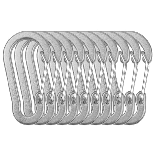 TFixol 10-Pack Silver Aluminum Alloy S-Shaped Spring Clips, 50x26mm, 5.4g, Multi-Color Options Available