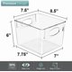 thumbnail image 2 of Large Clear Plastic Storage Bins for Shelves, Clothes, with Handle - Clear Storage Bins, Drawer, Shelf, Closet, Pantry, Fridge, Freezer Organizer Bins, Closet Organizers and Storage (4 pack), 2 of 7