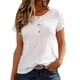 thumbnail image 3 of TaTaai Women's Summer Base Layer Top Short Sleeve V-Neck Mesh Fabric Ribbed Knit Casual Slim Fit Multi-Color T-Shirt Gift, 3 of 8