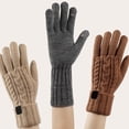 thumbnail image 3 of Audhol Womens Gloves Winter Gloves Gloves for Women Cold Weather Winter Gloves Women Warm Knit Gloves Gloves for Women Brown A, 3 of 3