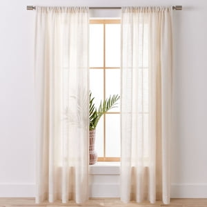 Better Homes & Gardens Light Filtering Linen Blend Curtain