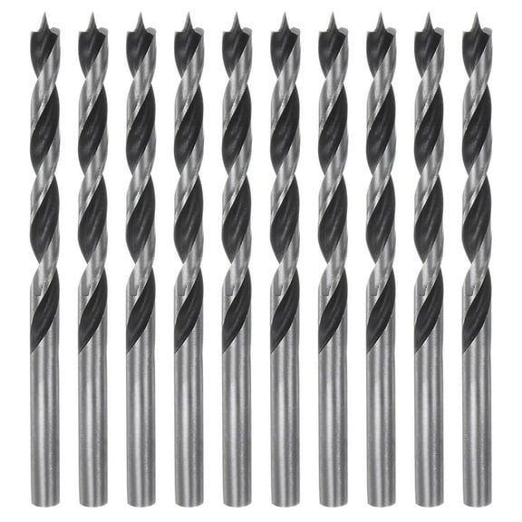 Uxcell 10Pcs Brad Point Drill Bits 5mm Precise Cutting with Brad Point Tip for Woods, Plastic, Rubber