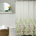 thumbnail image 6 of Vfedsrsge Green Leaf Printed Polyester Shower Curtain - Water-Repellent, Mold-Resistant, Soft Fabric, Easy Install with 6 Hanging Rings, 31.5x70.87 Inch for Bathroom Hotel Dorm, 6 of 6