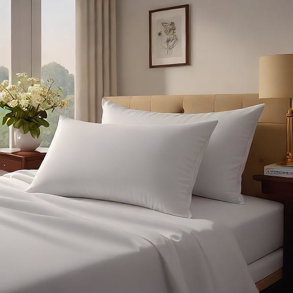 Alive Pixels Body Pillow Covers White Solid 100 Percent Cotton 2-Piece Pillowcases 410TC (Body 20x54, White)