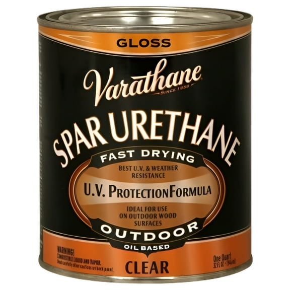 Rust-Oleum Varathane 9241H 1-Quart Classic Clear Oil Based Outdoor Spar Urethane, Gloss Finish Color: Gloss Finish, Model: 9241H, Tools & Hardware store