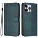 thumbnail image 1 of For iPhone 15 Pro Max Cases Wallet Stand Retro Texture Leather Phone Cover with Lanyard - Grey, 1 of 5