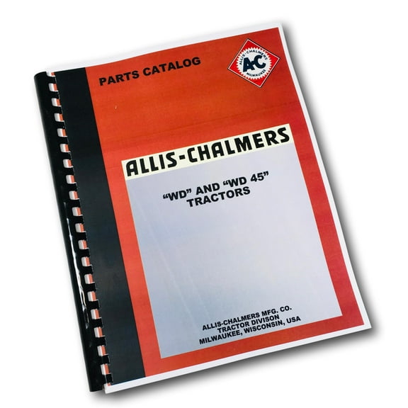 Allis Chalmers Wd Wd45 Tractor Parts Manual Catalog Exploded Views Assembly