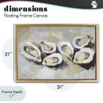 thumbnail image 4 of Stupell Industries Coastal Line of Oysters in Neutrals Gold Floating Frame Canvas Art, 31 x 21, by Sisi and Seb, 4 of 8