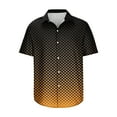 thumbnail image 5 of HAPIMO Loose Hawaiian Beach Shirts for Men Fashion Tees Turndown Collar Button Summer Geometry Gradient Teens Tops Clearance Short Sleeve Activewear Casual Workout Orange XXXXXL, 5 of 5