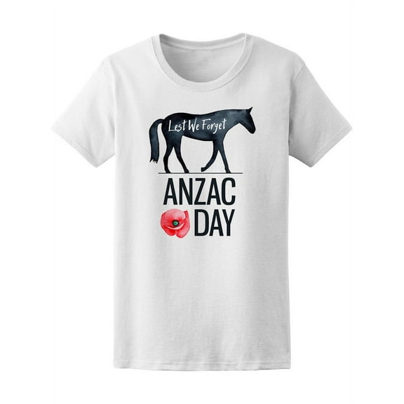 Lest We Forget Anzac Day T-Shirt Women -Image by Shutterstock, Female x-Large
