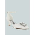 thumbnail image 3 of London Rag Onkana Diamante Brooch Kitten Heel Womens Sandals, 3 of 9