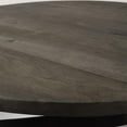 thumbnail image 5 of Mercana Triumph 40" Round Brown Solid Wood Top Black Metal Base Coffee Table, 5 of 7