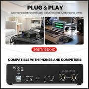 EBXYA Audio Interface USB C 2 In 2 Out Recording Bundle, Black Metal with 48V Phantom Power & Zero-Latency Monitoring for Home Studio, Podcasting & Gaming/Voice Chat Setup