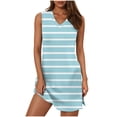 thumbnail image 2 of SEAOPEN Deals Robe d'Été Décontractée en Coton pour Femmes Robe Midi Évasée avec Poches Coupe Ajustée Robe Moulante Décontractée Bleu Clair,m, 2 of 8