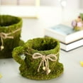 thumbnail image 3 of BalsaCircle 2 Green Natural Moss Teacups Planter Boxes Ribbons Centerpieces Wedding Party, 3 of 6