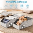 thumbnail image 5 of Lumikrypt 4 Pcs Stackable Hat Storage for Baseball Caps, Hat Organizer with Clear Window Lid, Holds up to 24 Caps Hat Organizer for Closet with Cardboard, Breathable Fabric(Grey), 5 of 7