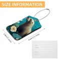 thumbnail image 5 of Sea Lion Luggage Tag, Travel Tags, Handbag Tag - Square PU Leather 2 Pack with Privacy Cover and Stainless Steel Ring - Suitable for Travel, Backpack, Handbag [Amazon Approved], 5 of 7