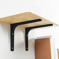 thumbnail image 2 of 4pcs Stainless Steel Shelf Bracket Wall Mount Shelf Support Fixing Bracket L Shape Bracket, 2 of 9