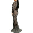thumbnail image 3 of XINQIHANG Femmes Sexy Élégant Strass Forage Chaud Processus Bodycon Robe Soirée de Soirée Robe Longue Soirée Robes, 3 of 4
