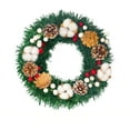 thumbnail image 1 of Christmas Artificial Cottons Pinecone Garland Wreath, 1 of 5