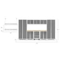 thumbnail image 4 of NewAge Products Bold Series Gray 11 Piece Cabinet Set, Heavy Duty 24-Gauge Steel Garage Storage System, Wall Mounted Shelf Included, 4 of 8