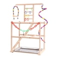 thumbnail image 1 of Parque de juegos para pájaros, soporte de juego para pájaros, perchas para loros, soporte de percha para pájaros de madera resistente y práctico, sopo, 1 of 9