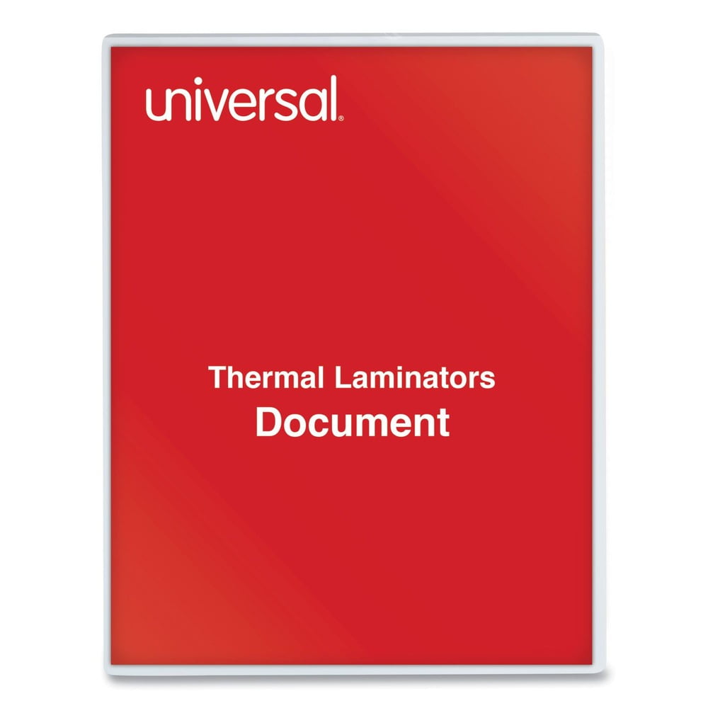 Universal UNV84624 9 in. x 11.5 in. 5 mil Laminating Pouches - Gloss Clear (100/Pack)