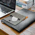 thumbnail image 7 of Fintie PU Leather Storage Pouch Bag Electronics Organizer Case for MacBook Charger/Apple Magic Mouse 2 1 / Power Adapter/External Hard Drive/Solid State Drive/Power Bank/Cables, Denim Gray, 7 of 7