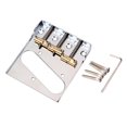 thumbnail image 2 of Chrome Vintage Guitar Bridge Double Long Notched Sand Blasting Surface Brass Saddle Compatible with Tl Guitar Bridge Parts, 2 of 4