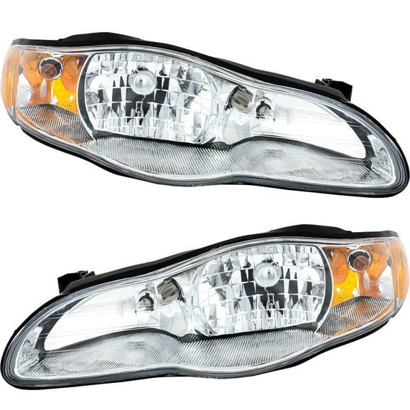 Garage-Pro Driver and Passenger Side Headlight for Chevrolet Monte Carlo 2000-2005 Halogen With bulb(s) Replaces# 10349959 10349960