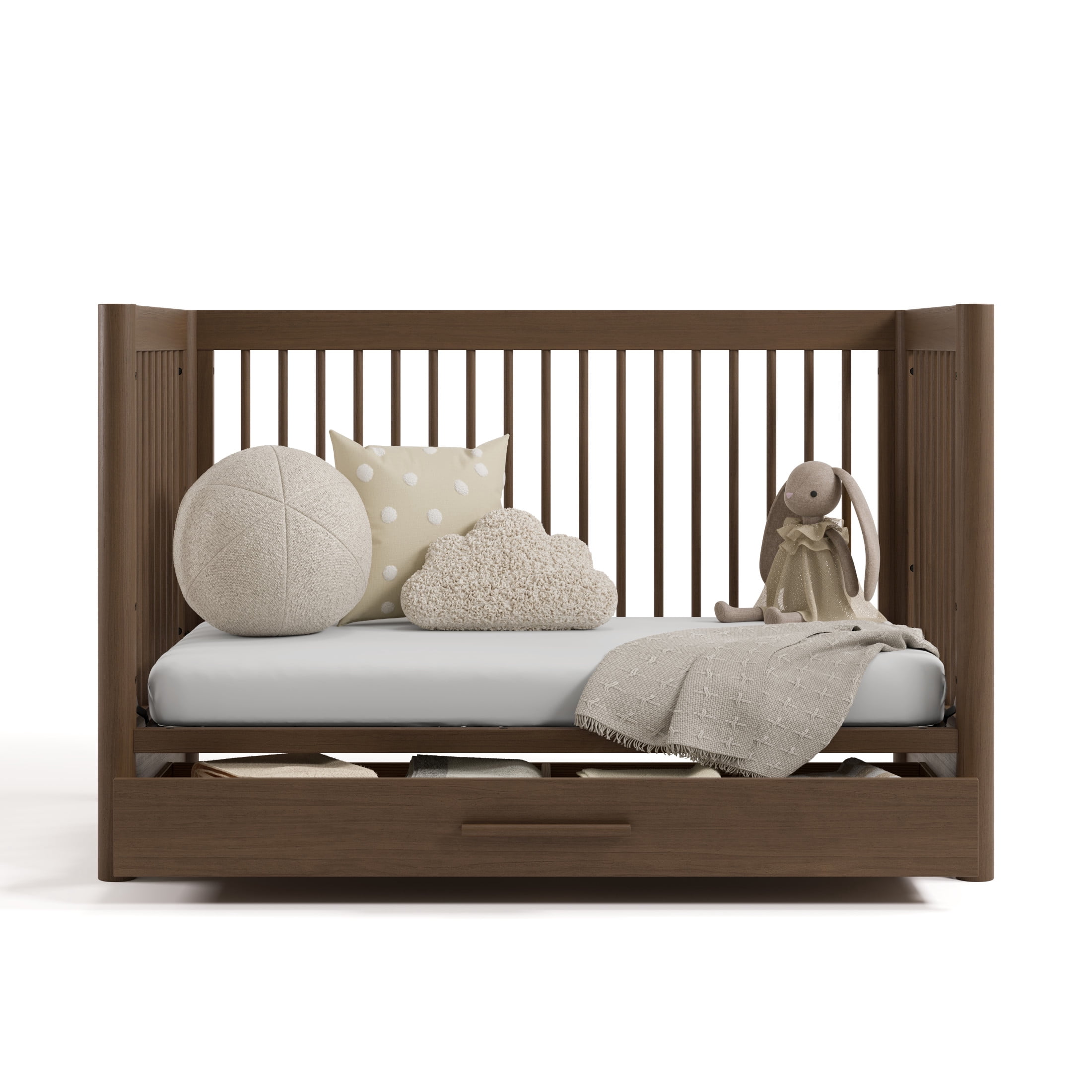 Art of Nursery by Storkcraft Malta 5-in-1 Convertible Crib with Drawer and Toddler Guardrail - Hazelnut