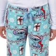 thumbnail image 3 of Disney Stitch Pajama Pants Women's Santa Hat Gifts and Snowflakes Lounge Bottoms Sleepwear, 3 of 5
