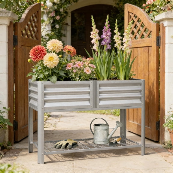 Outdoor Elevated Planter Box Raised Garden Bed