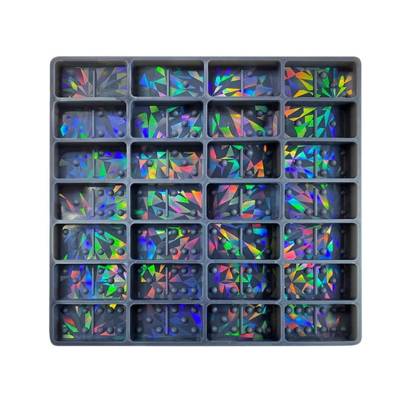 COMEET Resin Pattern,Light and Shadows Epoxy Resin Molds Holographics Dominos Game Silicone Molds for Ornaments Resin Art