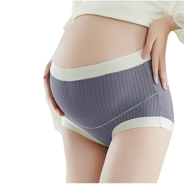 DPTALR Women's Color Block Ventilate High Waist Lce Silk Abdominal Support Mother-to-be Briefs