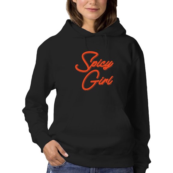 Spicy Girl Text Hoodie Women -GoatDeals Designs, Female 3X-Large