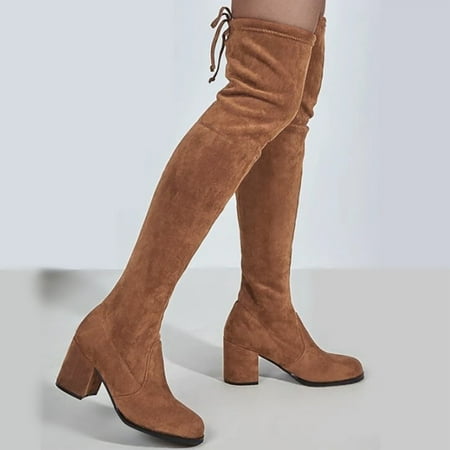 

Womens Boots Women s Boots Thigh High Boots For Women Black Boots For Women Vintage Bandage Knee High Boots Women Shoes Brown 9 Boots for Women