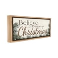 thumbnail image 4 of Stupell Industries Magic Of Christmas Phrase Holiday Painting Brown Floater Framed Canvas Art Print Wall Art, 31 x 14, 4 of 10