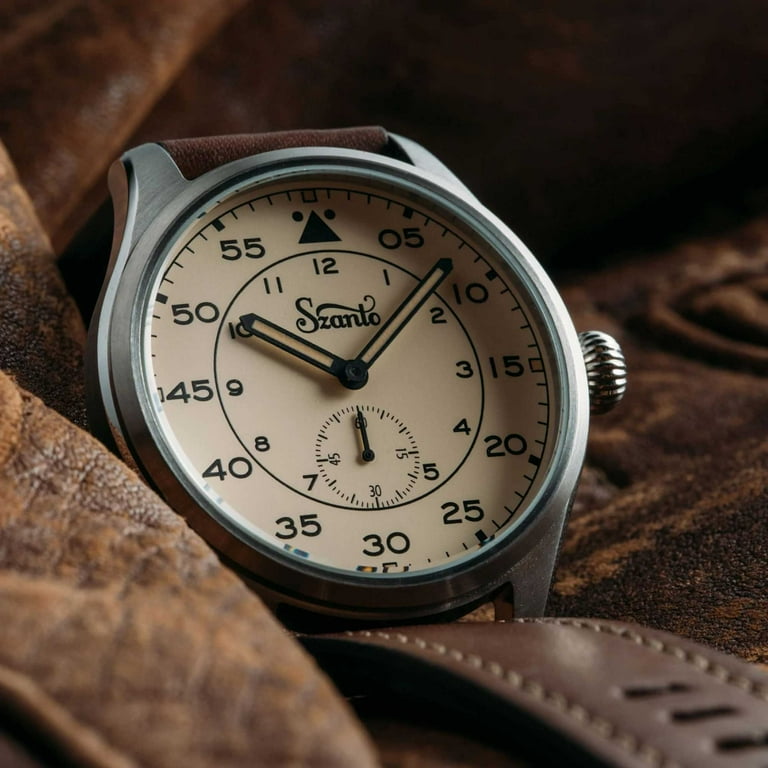 Szanto SZ 2752 Men's Heritage Aviator Quartz Ivory Dial Szanto SZ 2752 Men's Heritage Aviator Quartz Ivory Dial