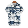 thumbnail image 4 of Man Hawaiian Cardigan Tropical T Shirts Loose Fit Tee Tops for Mens Short Sleeve Turtle Neck Beach Lounge Fall Winter Tee Shirt Button 2025 Clothes Fashion, 4 of 5