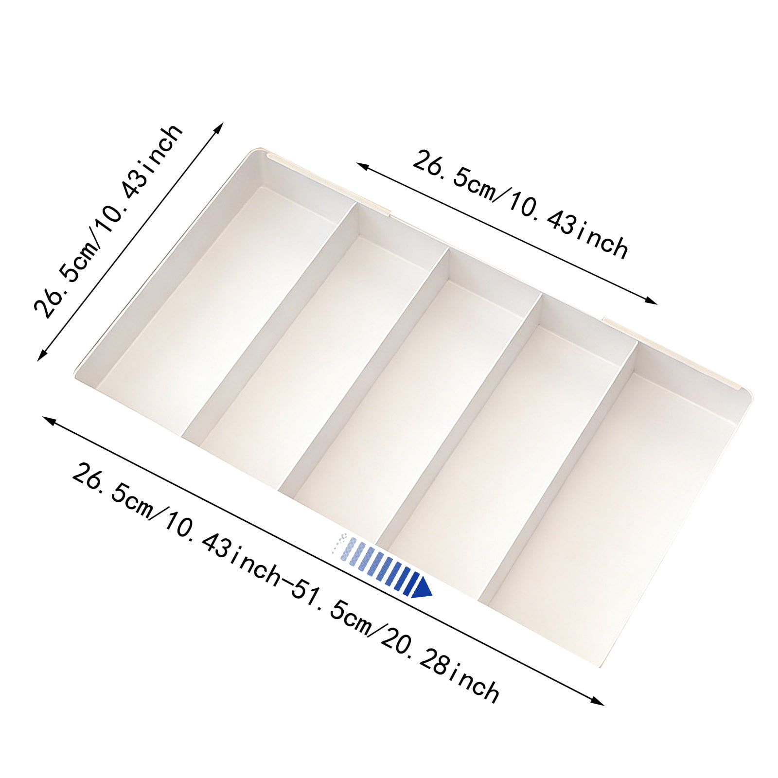 Expandable Drawer Organizer with Removable Dividers - Modular Storage for Makeup, Kitchen, and Shallow Drawers