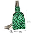 thumbnail image 2 of ALAZA Zebra Stripes Green Sling Bag for Women Men Waterproof Crossbody Chest Bags, 2 of 7