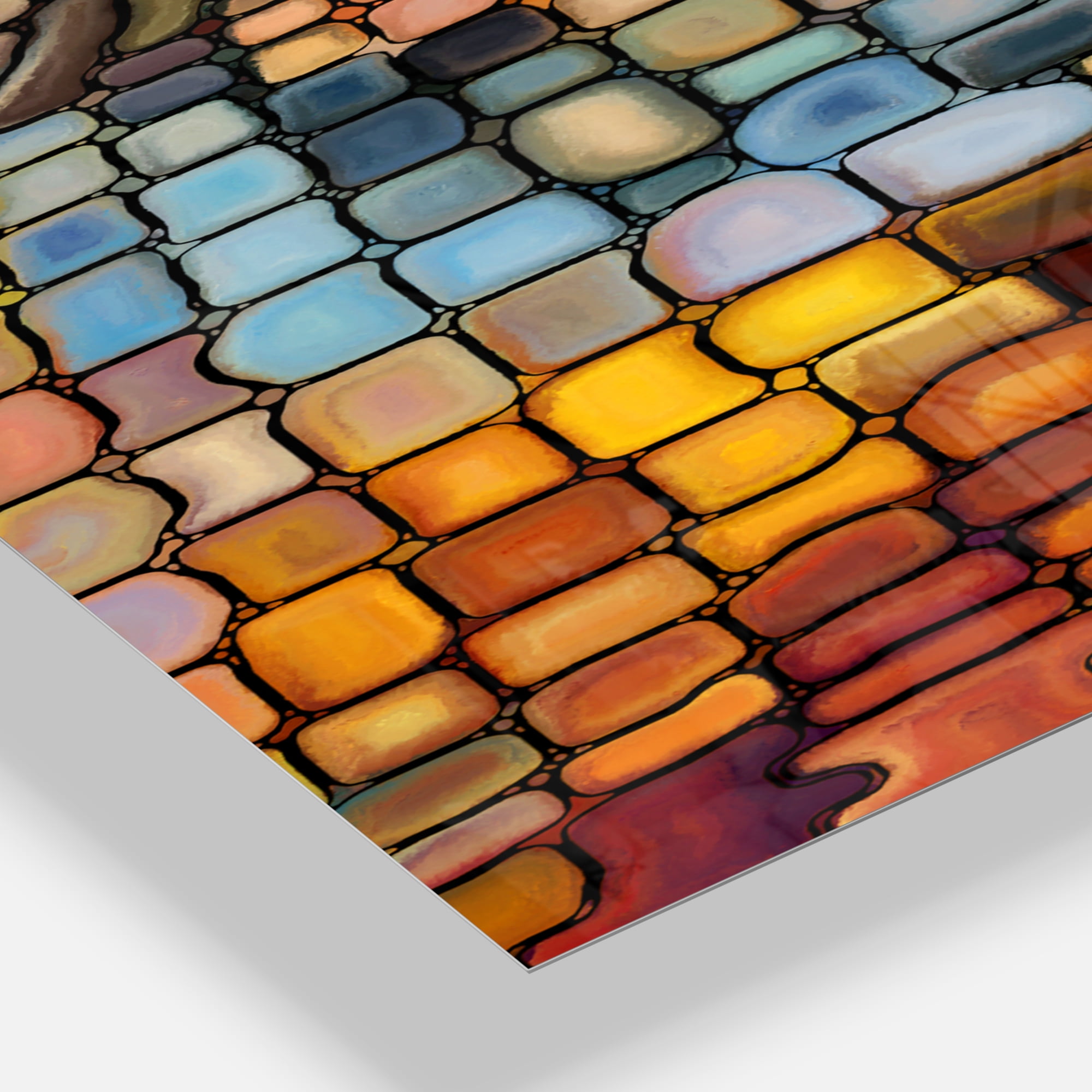 Designart 'Dreaming of Stained Glass' Modern wall clock
