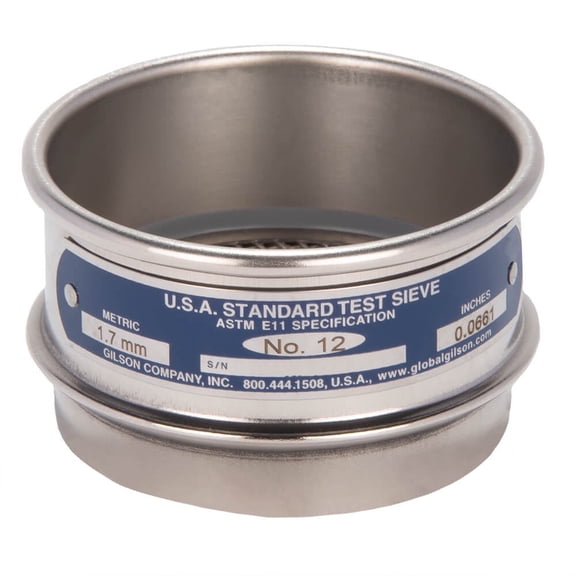 3in Sieve, All Stainless Steel, Full-Height, No.12 (Gilson Company, Inc.)