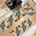 thumbnail image 5 of Boho Tropical Leaves Kitchen Rugs Sets of 3,Non Slip Rubber Kitchen Mats for Floor Colorful Jungle Flower Washable Kitchen Area Rugs Floor Carpet Runners for Hallway Laundry Room, 5 of 6